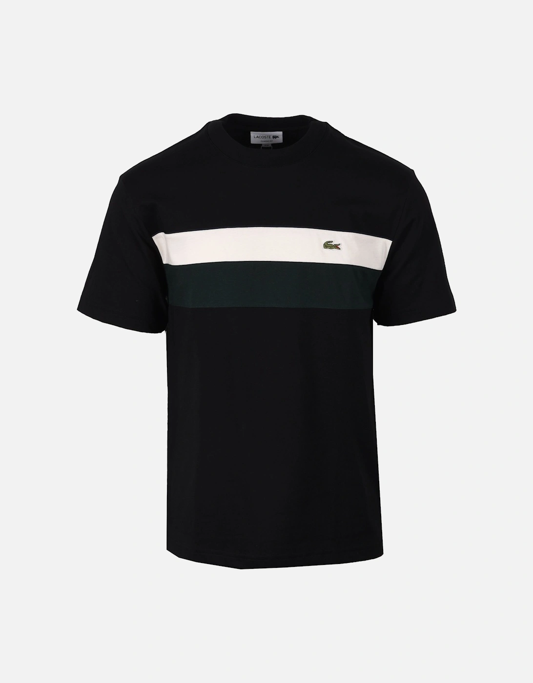 Lacoste Men's Black Colour Block T-Shirt /Cream/Green - : 40 Size 5 L