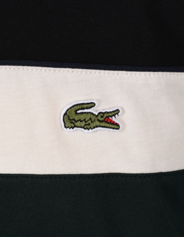 Colour Block T-Shirt Black/Cream/Green