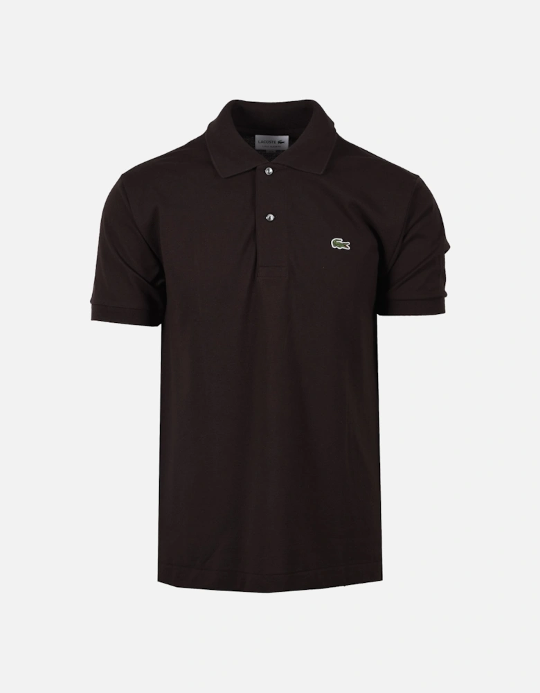 L.12.12 Pique Cotton Polo Shirt Brown