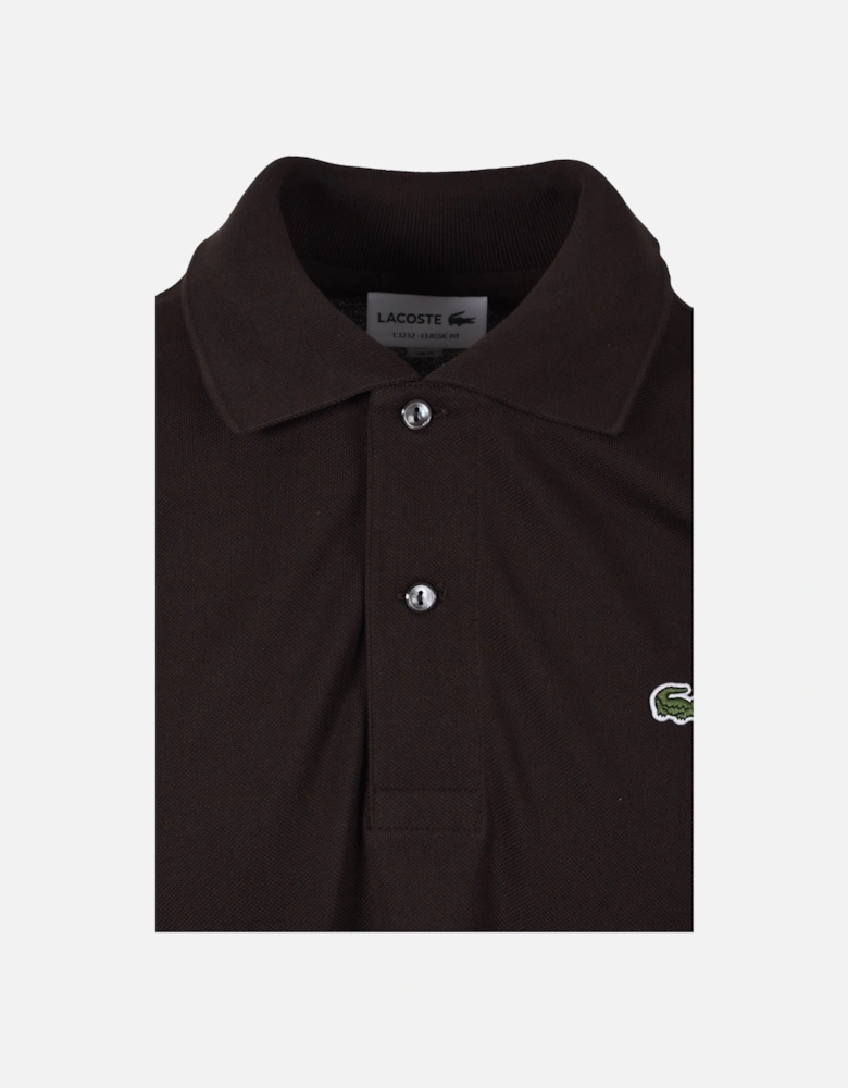 L.12.12 Pique Cotton Polo Shirt Brown
