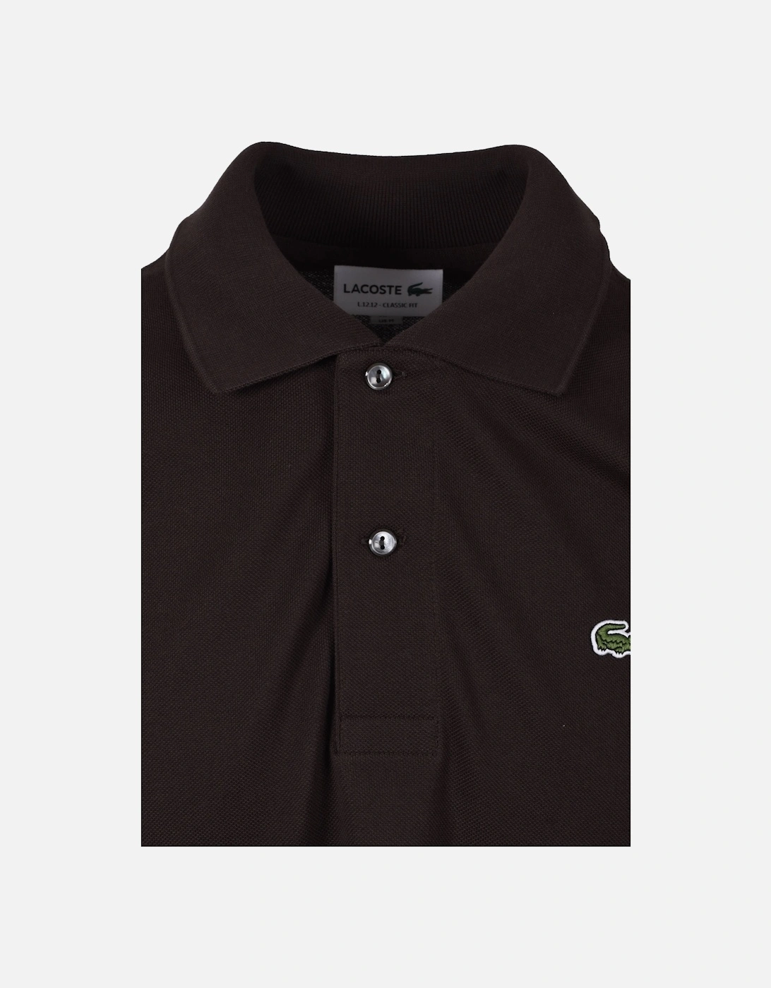 L.12.12 Pique Cotton Polo Shirt Brown