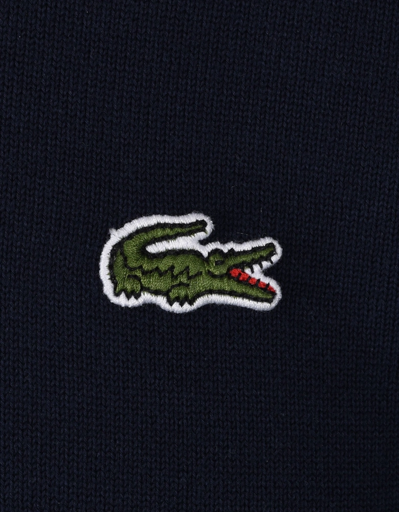 Tipped Crew Neck Knitwear Navy Blue