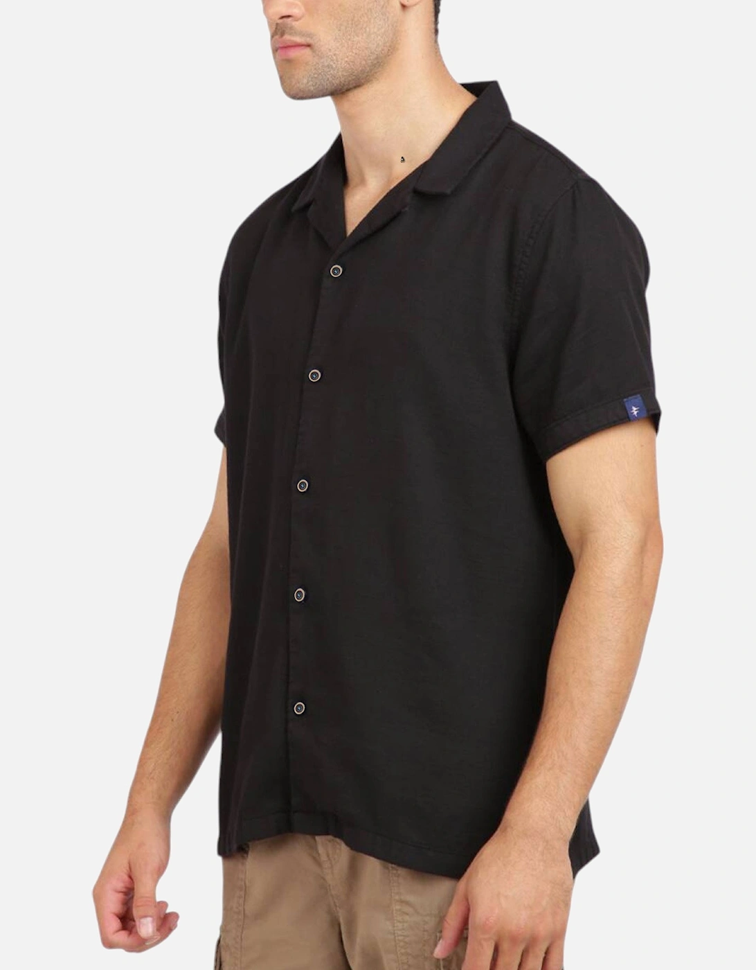 Mens Cuban Shirt Camp Collar Quick Dry Striped Summer Top