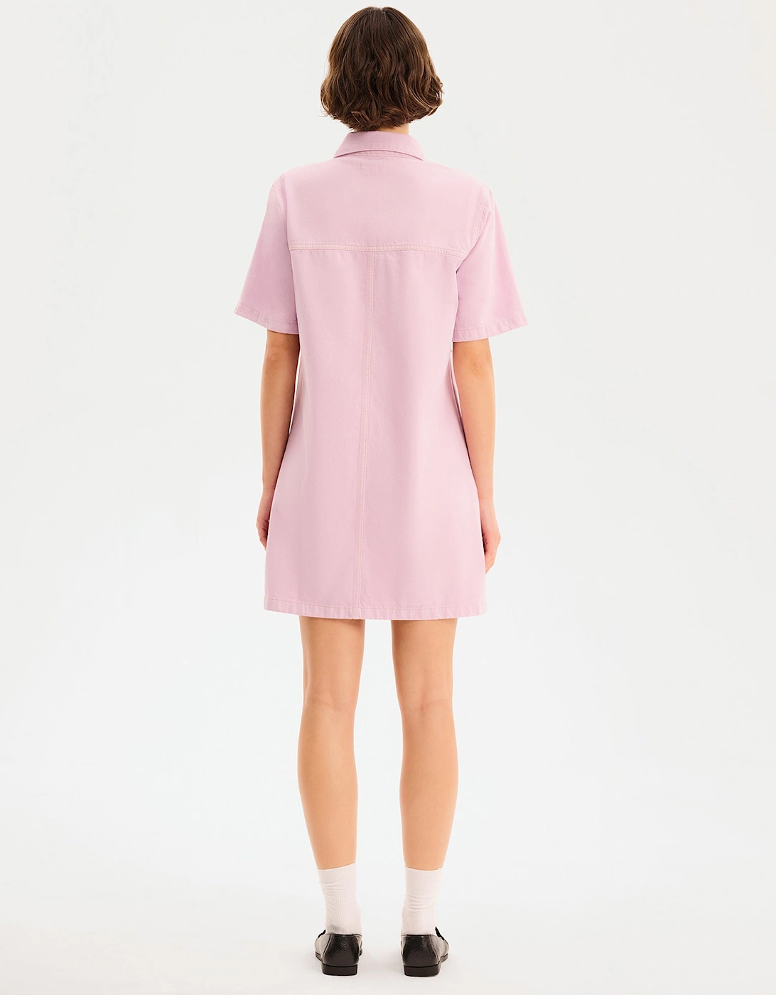 Olivia Denim Dress in Lilac