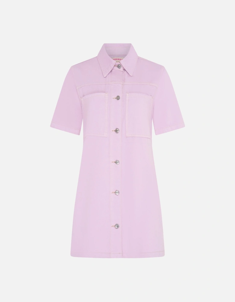 Olivia Denim Dress in Lilac