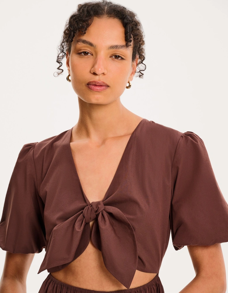 Joy Midi Dress in Chocolate