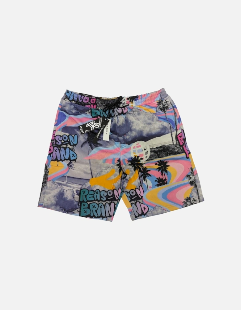 Mens Hawaiian Shorts Summer Beach Fleece Swimming Board Half Pants