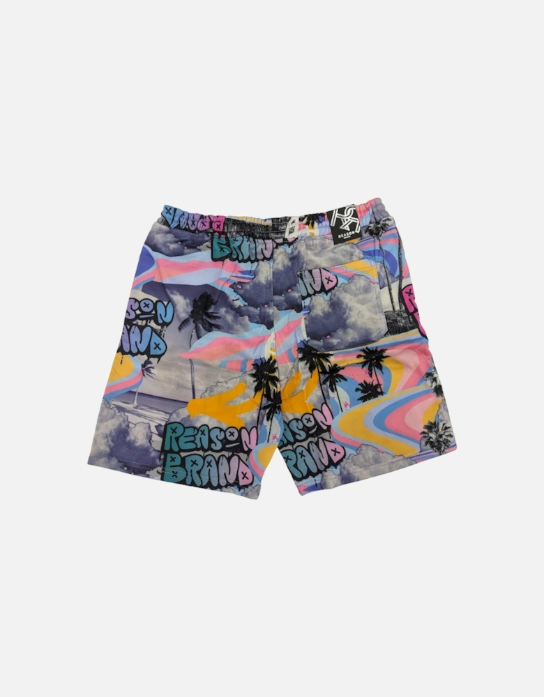 Mens Hawaiian Shorts Summer Beach Fleece Swimming Board Half Pants