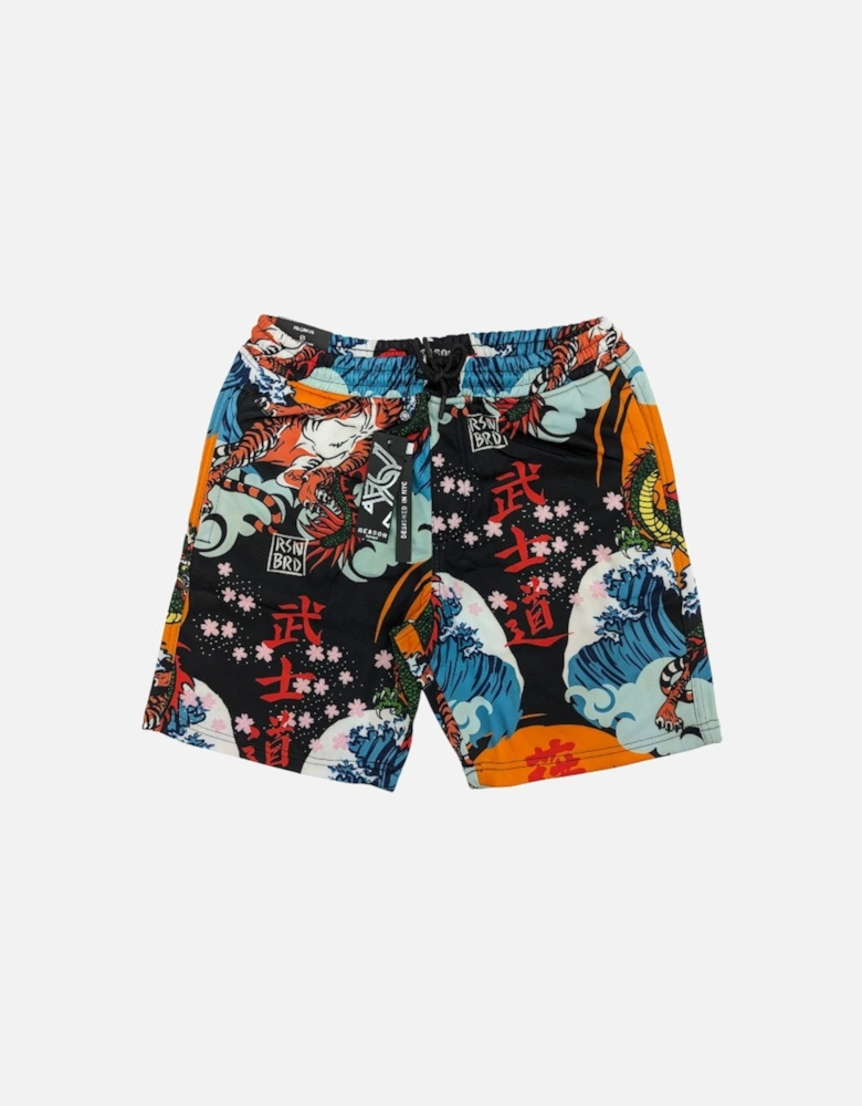 Mens Hawaiian Shorts Summer Beach Fleece Swimming Board Half Pants