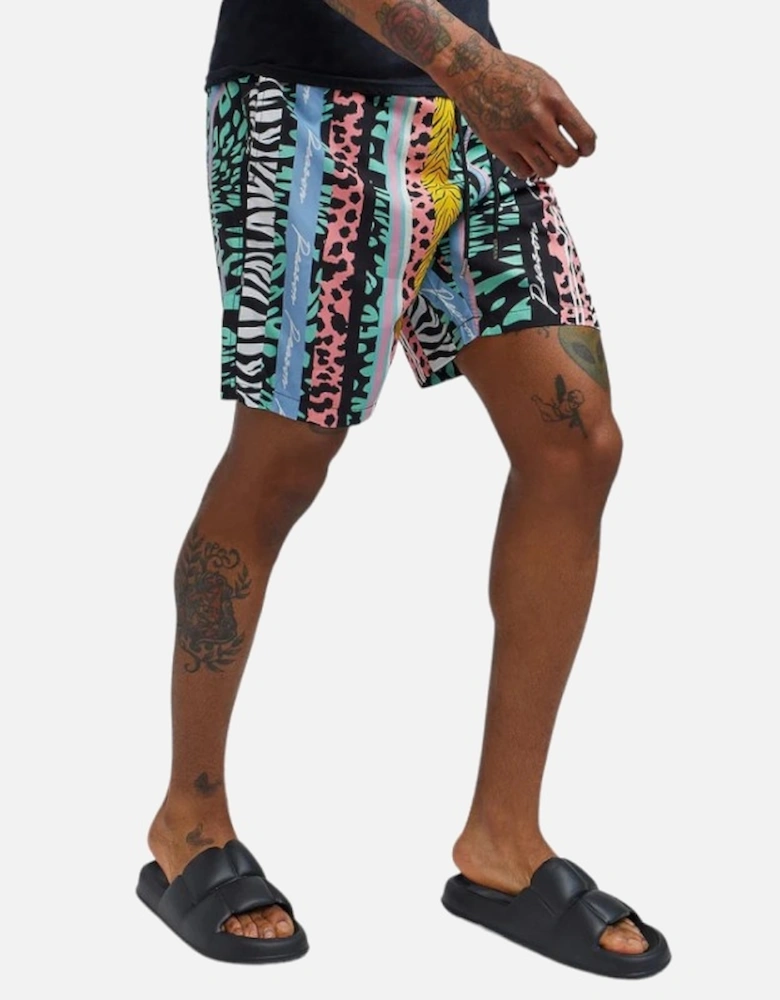 Mens Hawaiian Shorts Summer Beach Fleece Swimming Board Half Pants