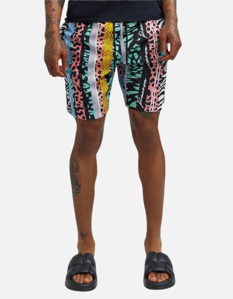 Mens Hawaiian Shorts Summer Beach Fleece Swimming Board Half Pants