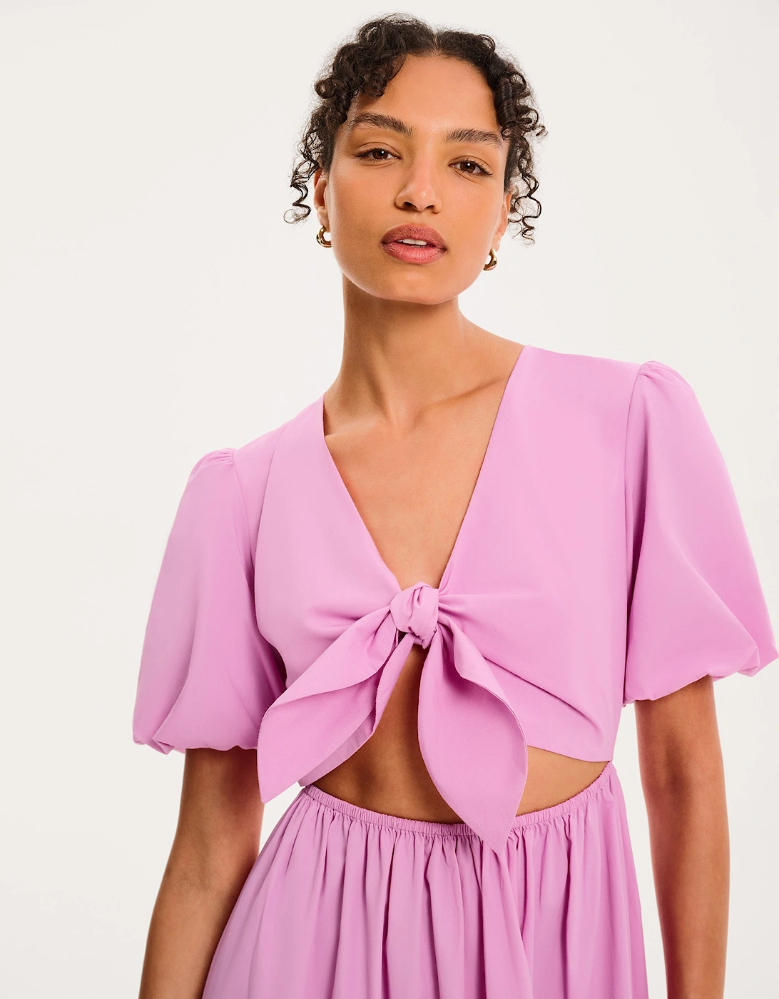 Joy Midi Dress in Lilac