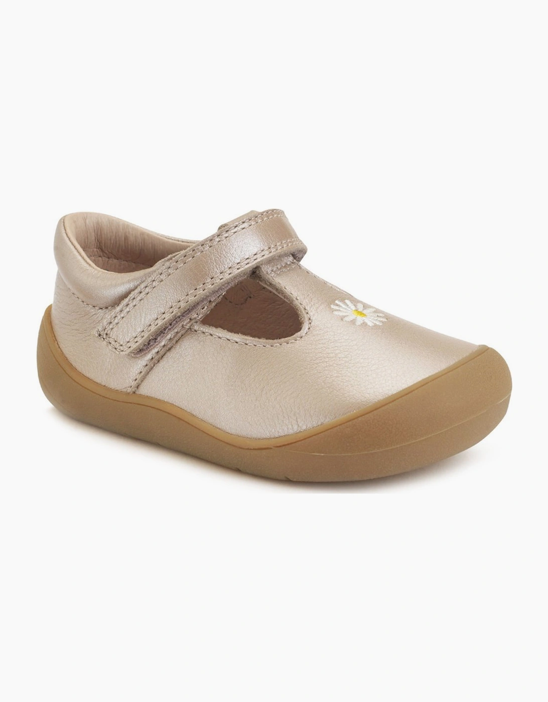 Start-Rite Girls Tan 'S Floret First Shoes - Size: 4.5/G (Wide) Kids