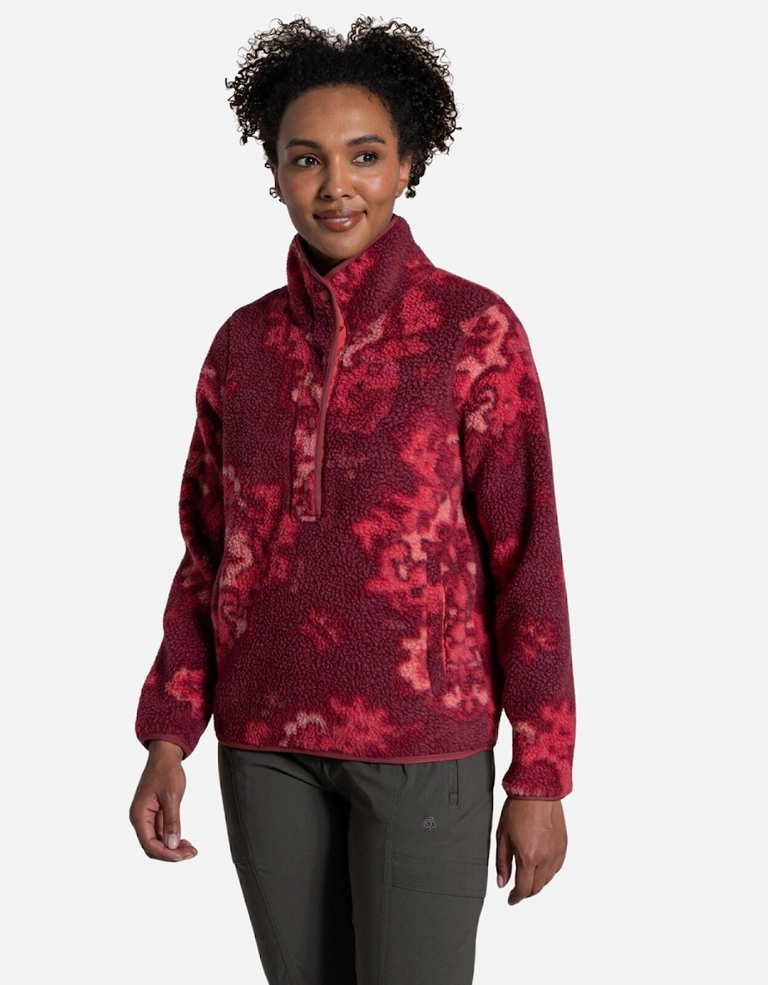 Womens Rosemary II Quick Dry Borg Half Zip Fleece, 2 of 1
