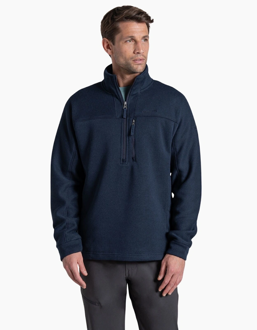 Craghoppers Men's Navy Torney Iii Knitlook Half Zip Fleece - Size: 38