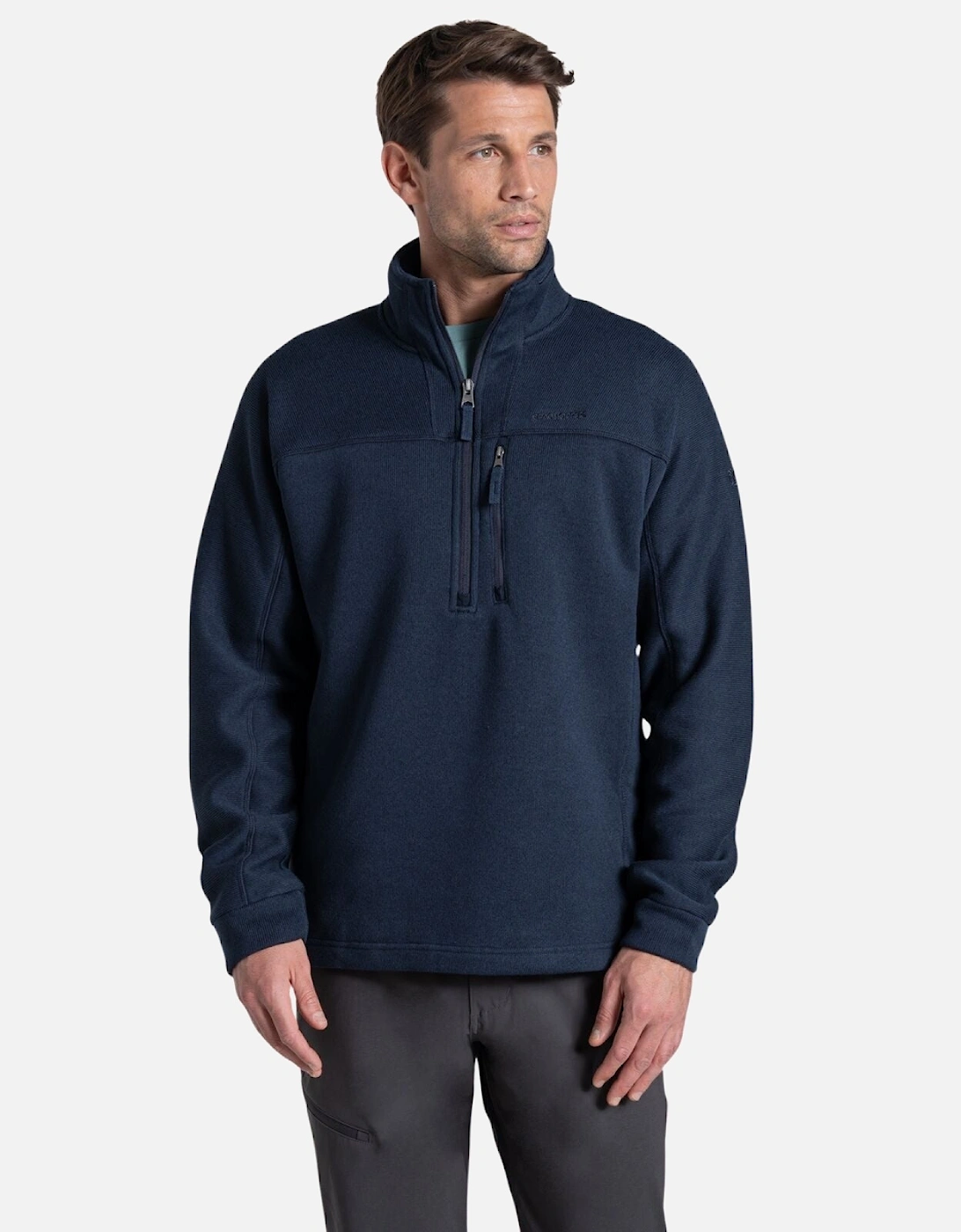 Mens Torney III Knitlook Half Zip Fleece, 2 of 1