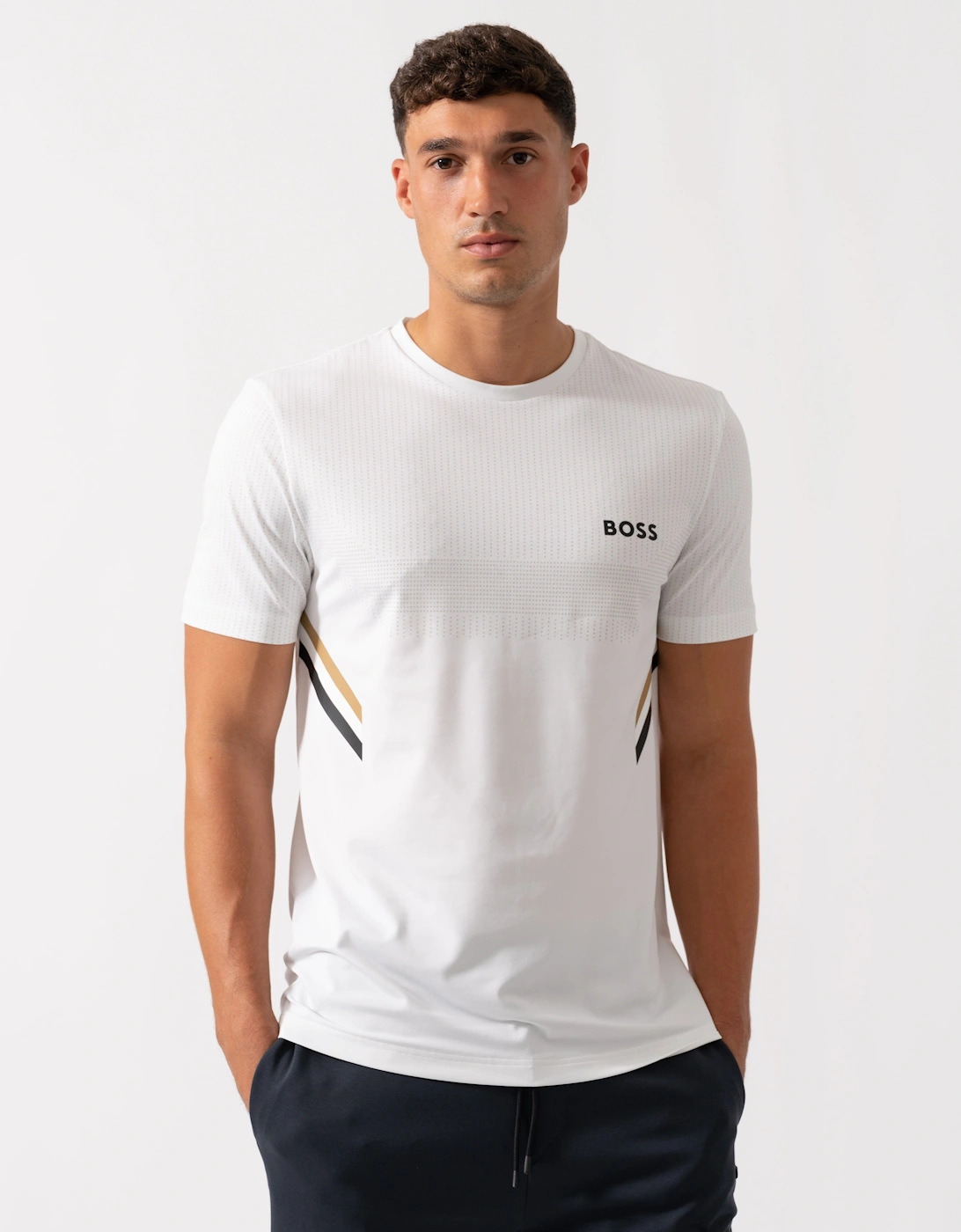 BOSS Green Tee Tech TOC Mens T-Shirt - White 100, 2 of 1