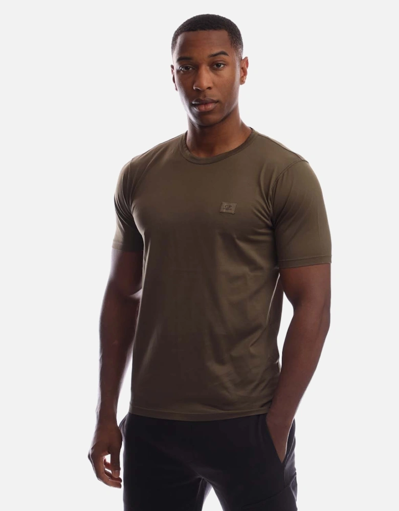 70/2 Mercerized Jersey Logo Patch T-Shirt