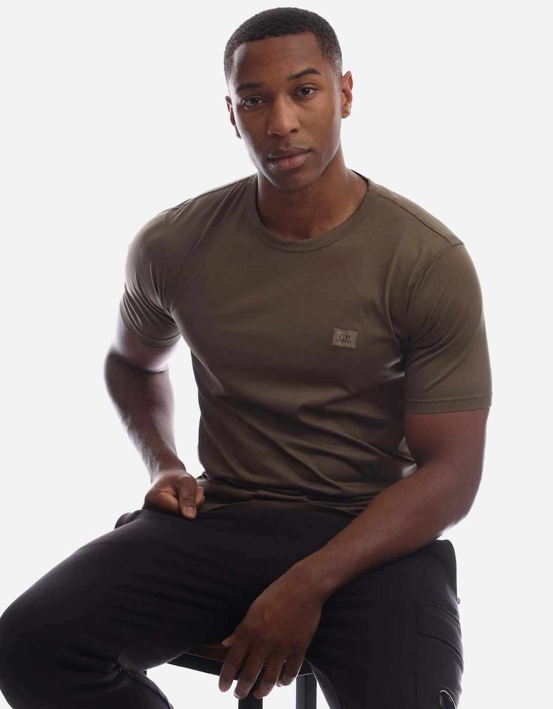 70/2 Mercerized Jersey Logo Patch T-Shirt