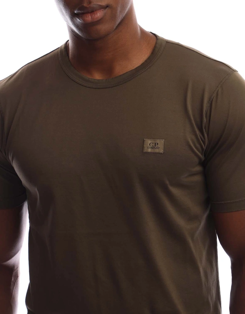 70/2 Mercerized Jersey Logo Patch T-Shirt