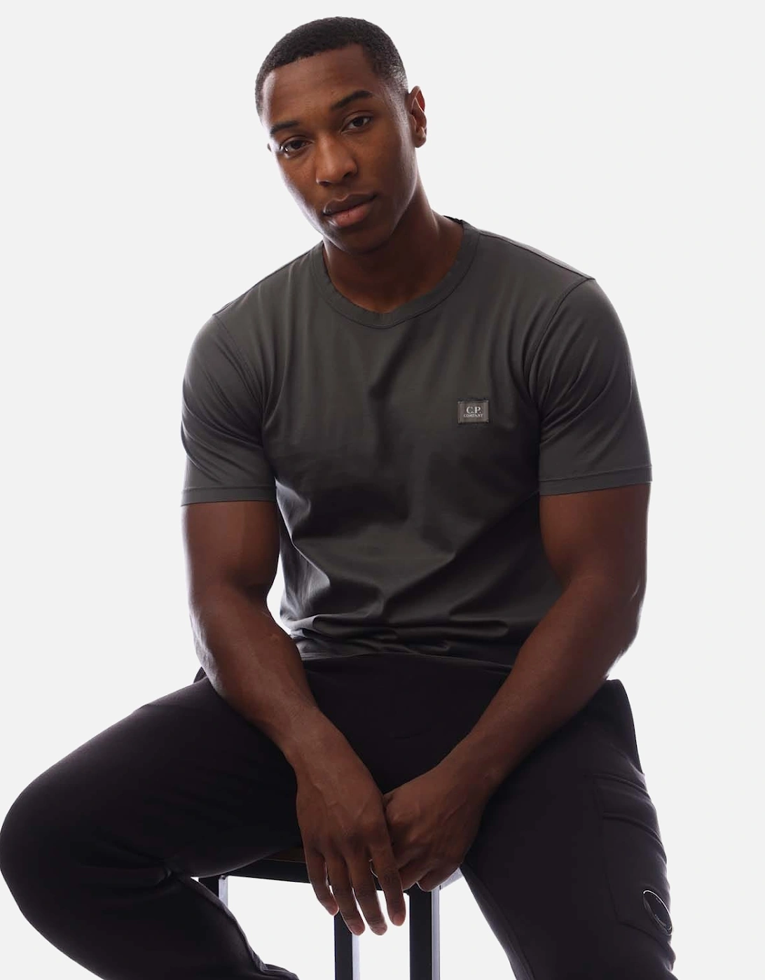 70/2 Mercerized Jersey Logo Patch T-Shirt
