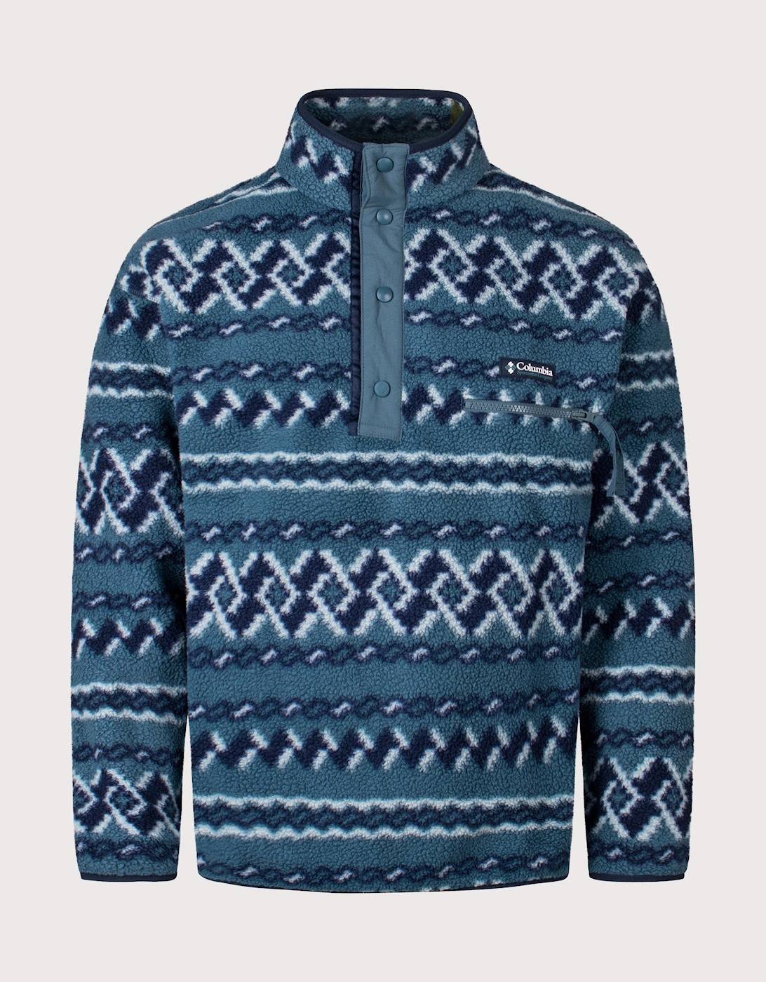 Helvetia II Printed Half Snap Fleece Sweatshirt, 4 of 3