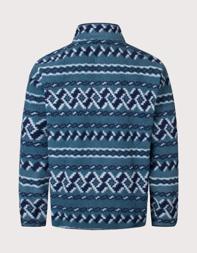 Helvetia II Printed Half Snap Fleece Sweatshirt