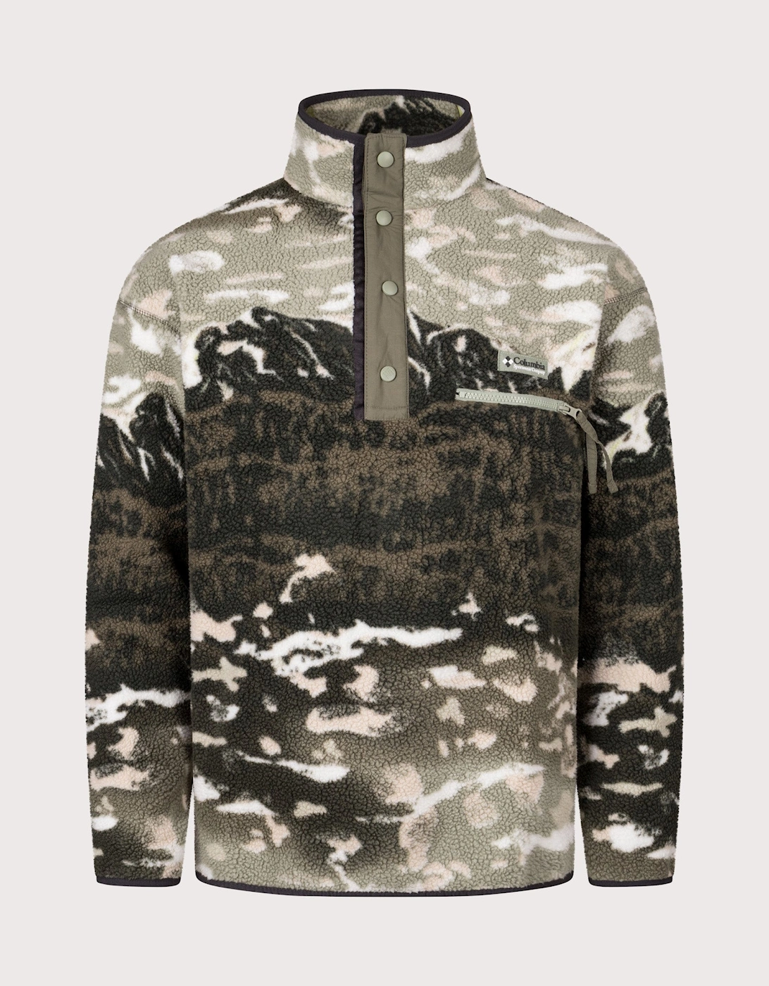 Helvetia II Printed Half Snap Fleece Sweatshirt, 4 of 3