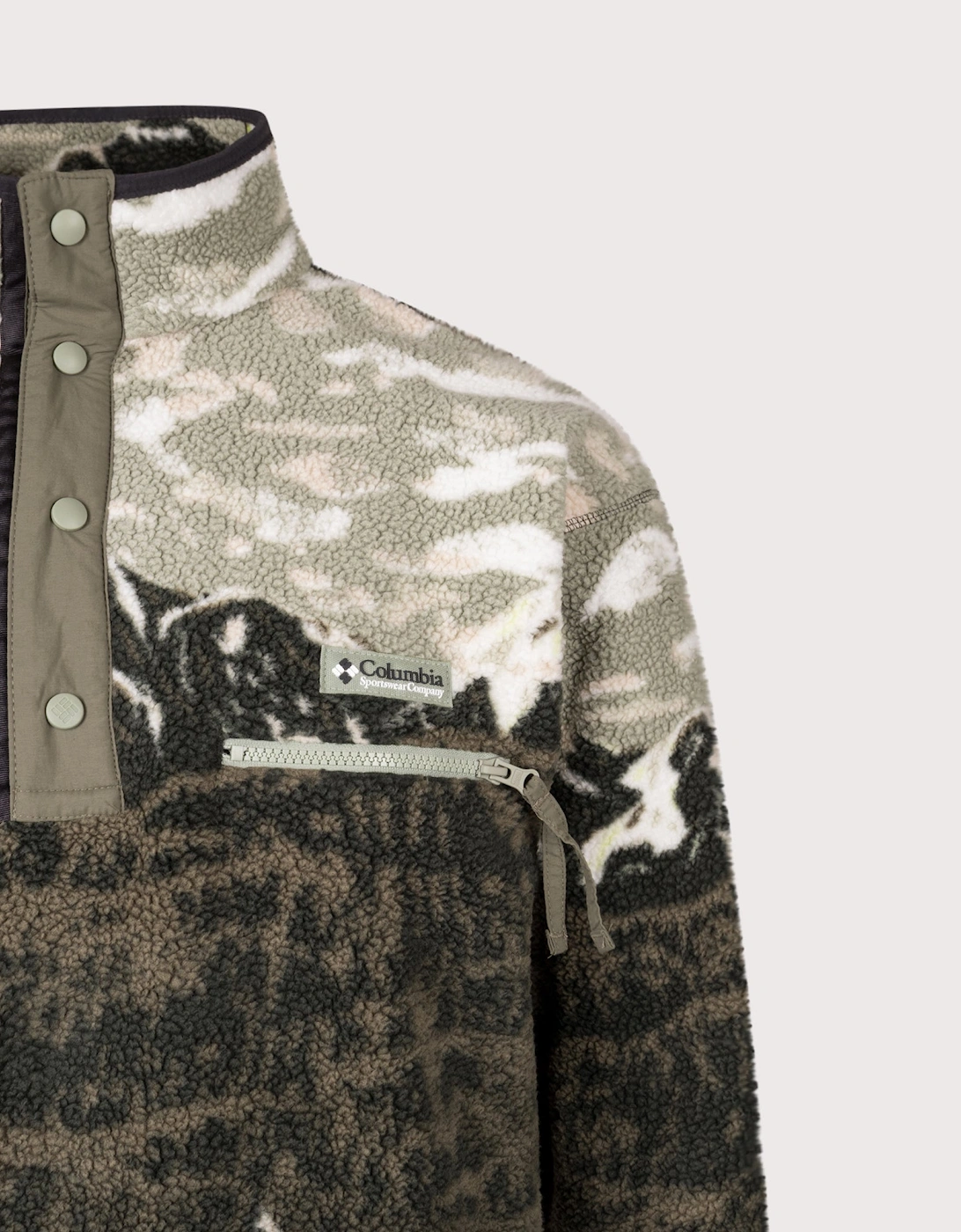 Helvetia II Printed Half Snap Fleece Sweatshirt