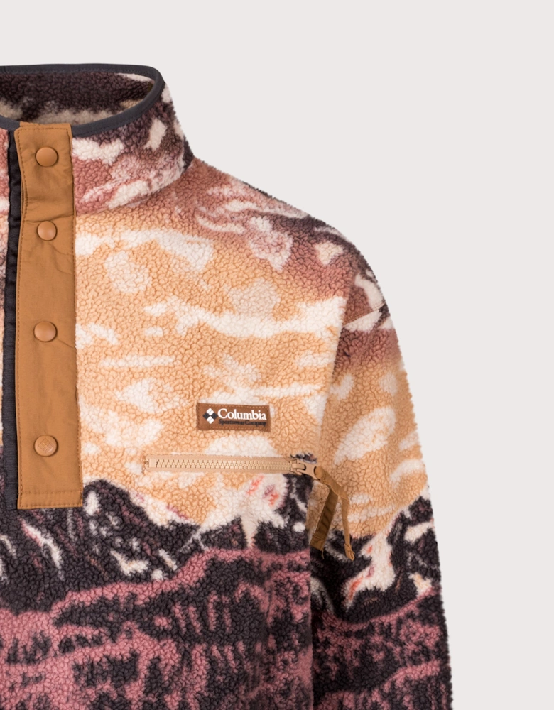 Helvetia II Printed Half Snap Fleece Sweatshirt