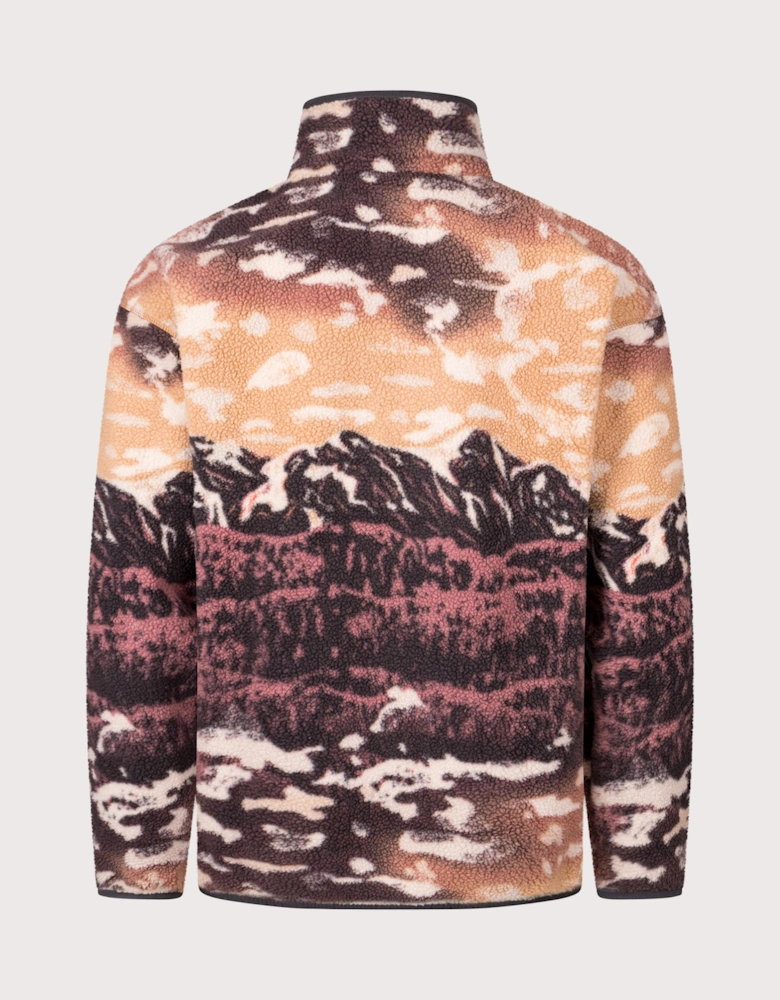 Helvetia II Printed Half Snap Fleece Sweatshirt