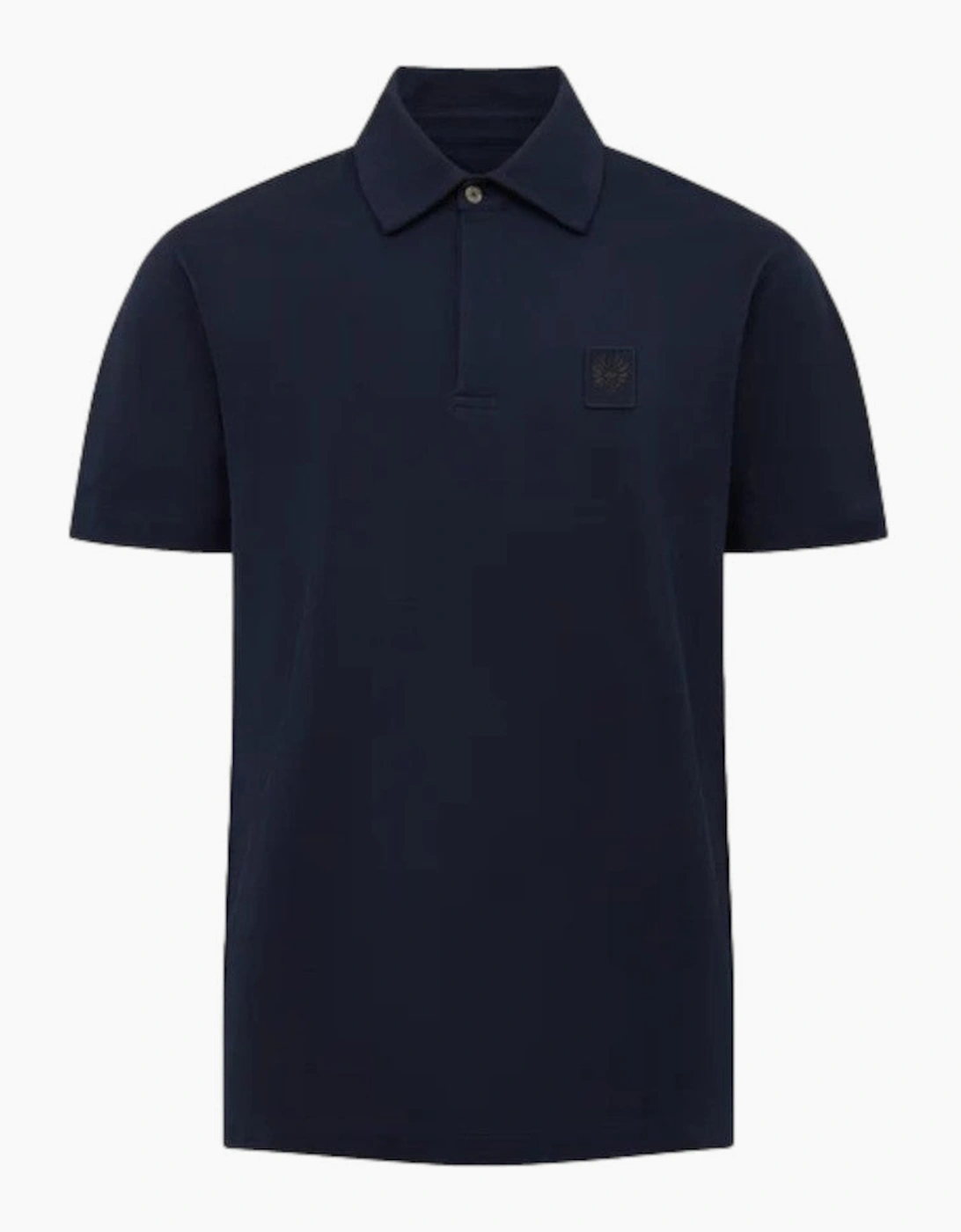 Men's Belstaff Curator Polo Shirt Dark Ink - Black - Size: 38