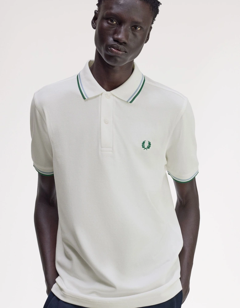 M3600 Twin Tipped Shirt - Snow White/Track Blue/Sport Green