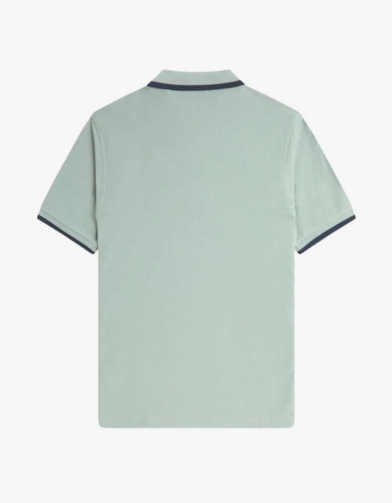 M1672 Crepe Pique Polo Shirt -Bay Leaf