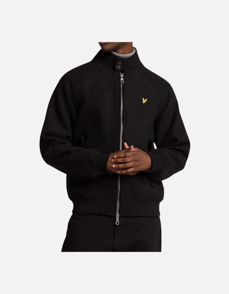 Lyle & Scott Double Face Wool Jet Black Jacket