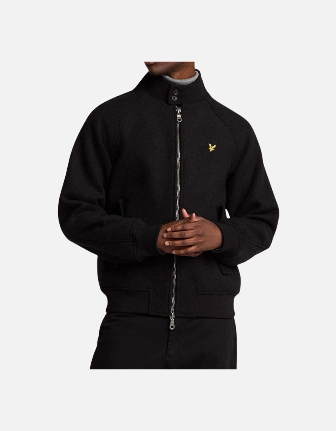 Lyle & Scott Double Face Wool Jet Black Jacket