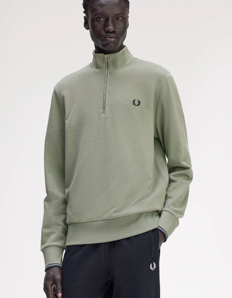 M3574 Half-Zip Sweatshirt - Bay Leaf/Dark Air Force/Tennis Blue