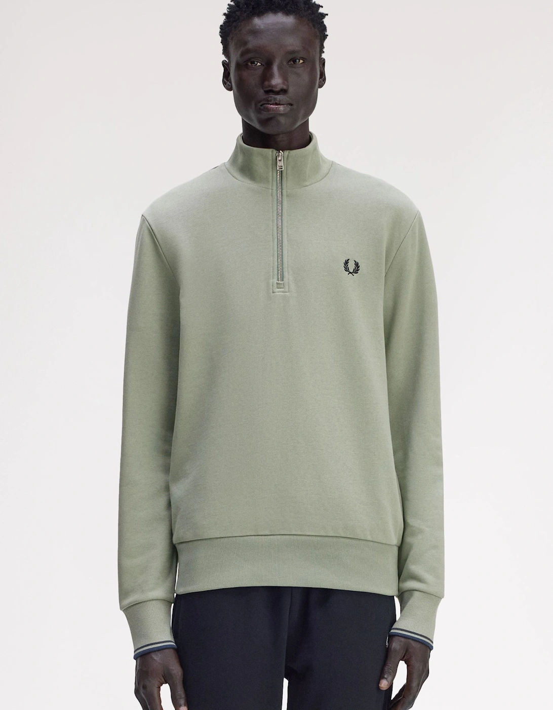 M3574 Half-Zip Sweatshirt - Bay Leaf/Dark Air Force/Tennis Blue