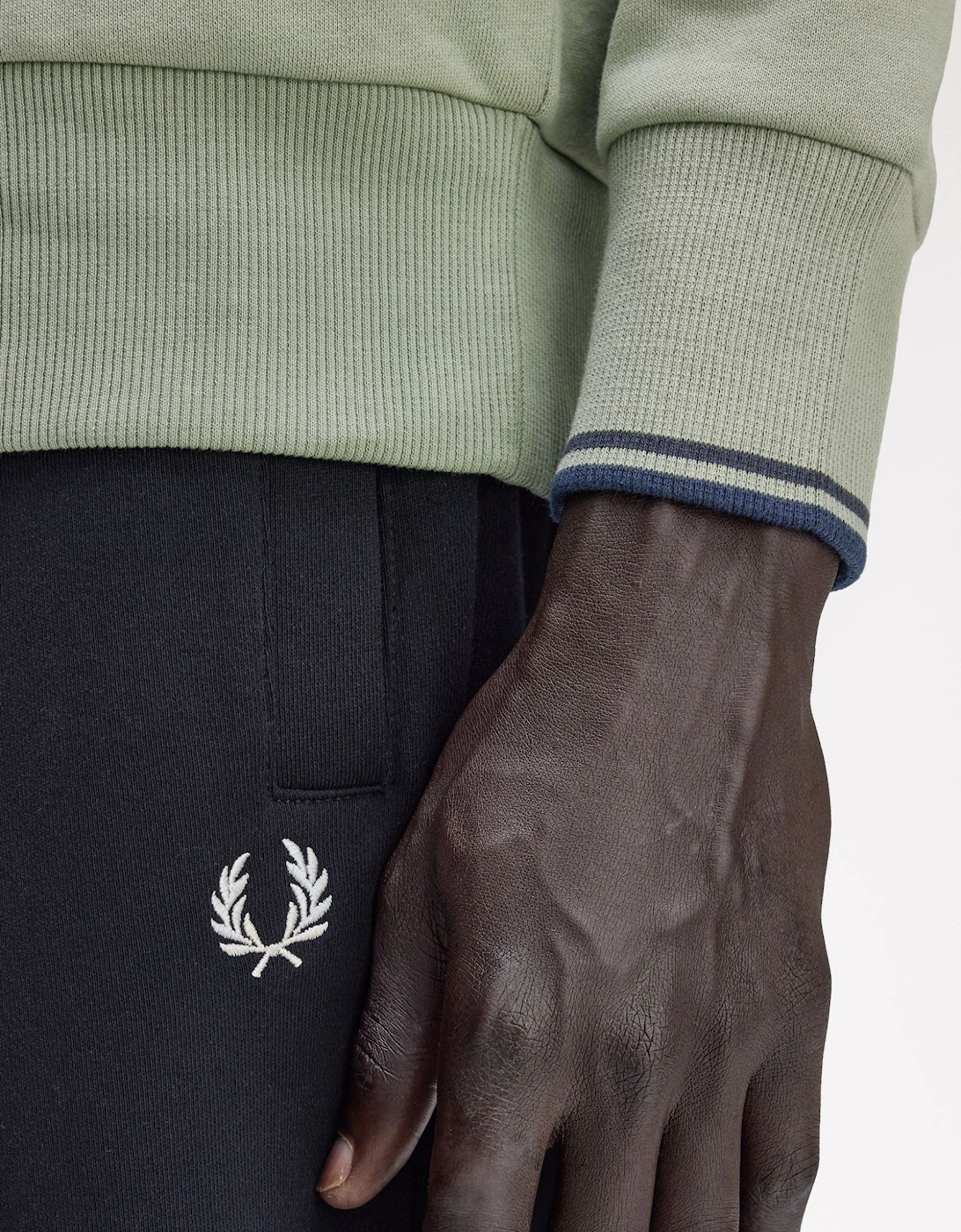 M3574 Half-Zip Sweatshirt - Bay Leaf/Dark Air Force/Tennis Blue