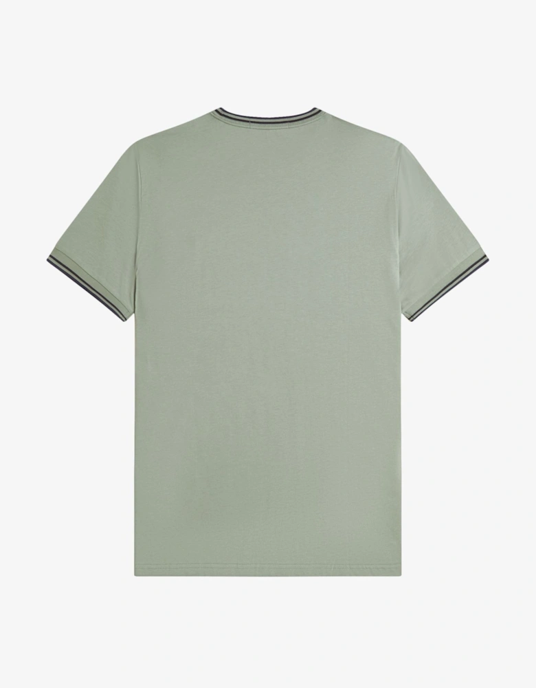 M1588V Twin Tipped T-Shirt - Bay Leaf/Dark Air Force/Tennis Blue