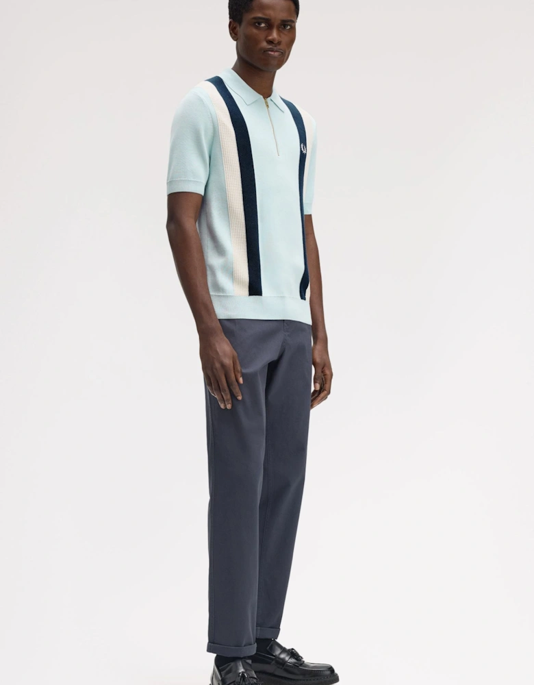 Multi Texture Knitted Shirt - Light Ice