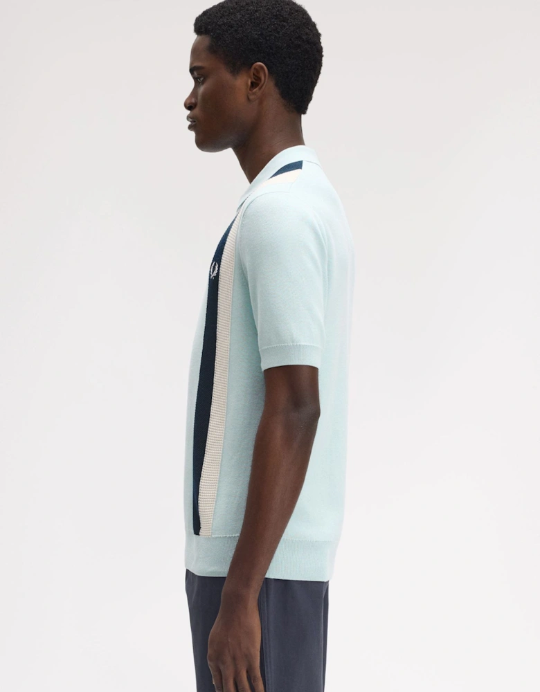 Multi Texture Knitted Shirt - Light Ice