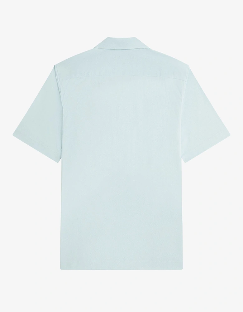 M1745 Compress Mesh Revere Collar Shirt - Light Ice