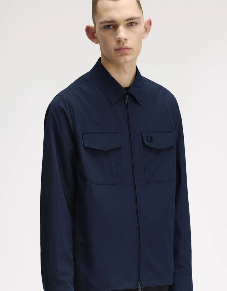 M5684 Zip Through Overshirt - Dark Air Force
