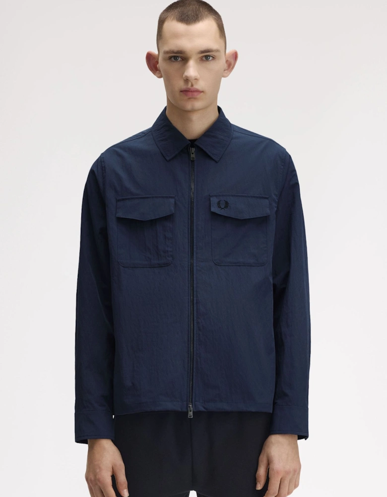 M5684 Zip Through Overshirt - Dark Air Force