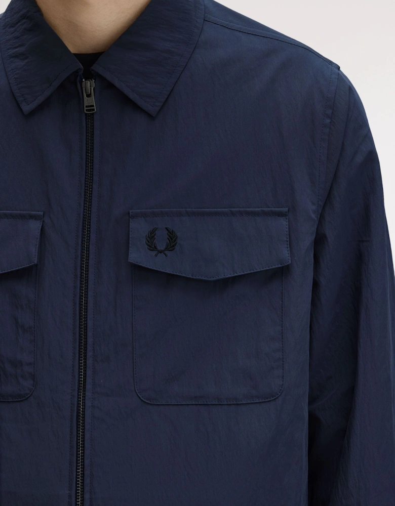 M5684 Zip Through Overshirt - Dark Air Force