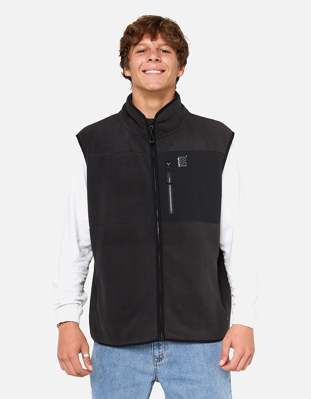 Rip Curl Mens Search Polar Gilet Full Zip Fleece, 2 of 1