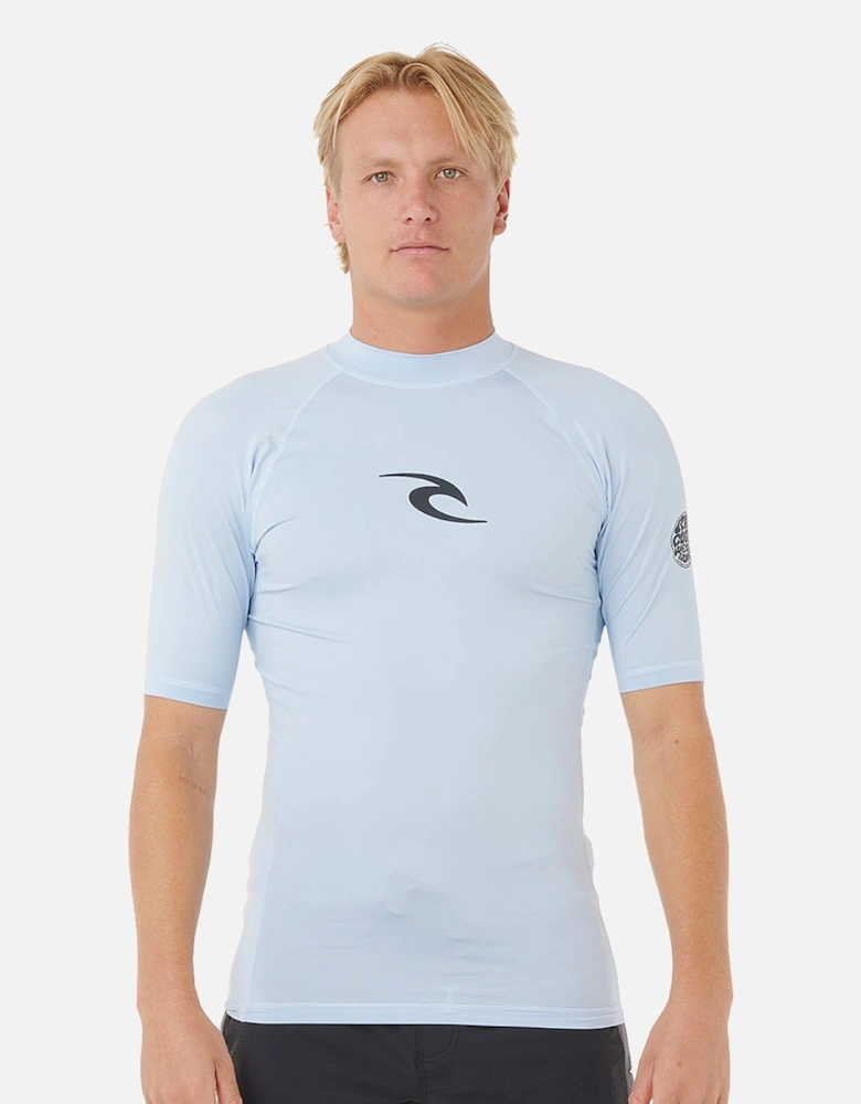 Rip Curl Mens Waves Short Sleeve Rash Vest
