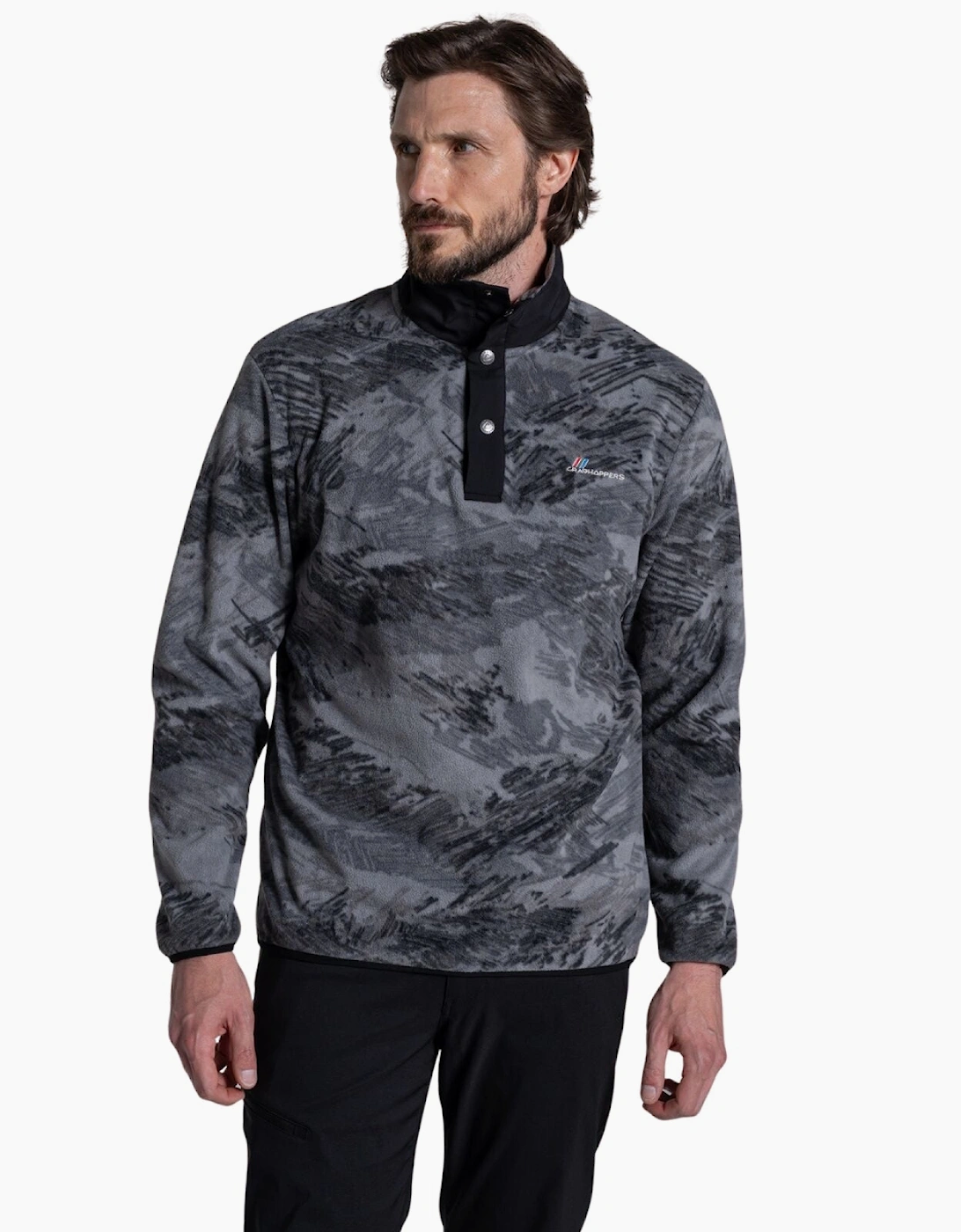 Craghoppers Men's Dark Iron Dewlish Ii Micro Half Zip Fleece - Size: S