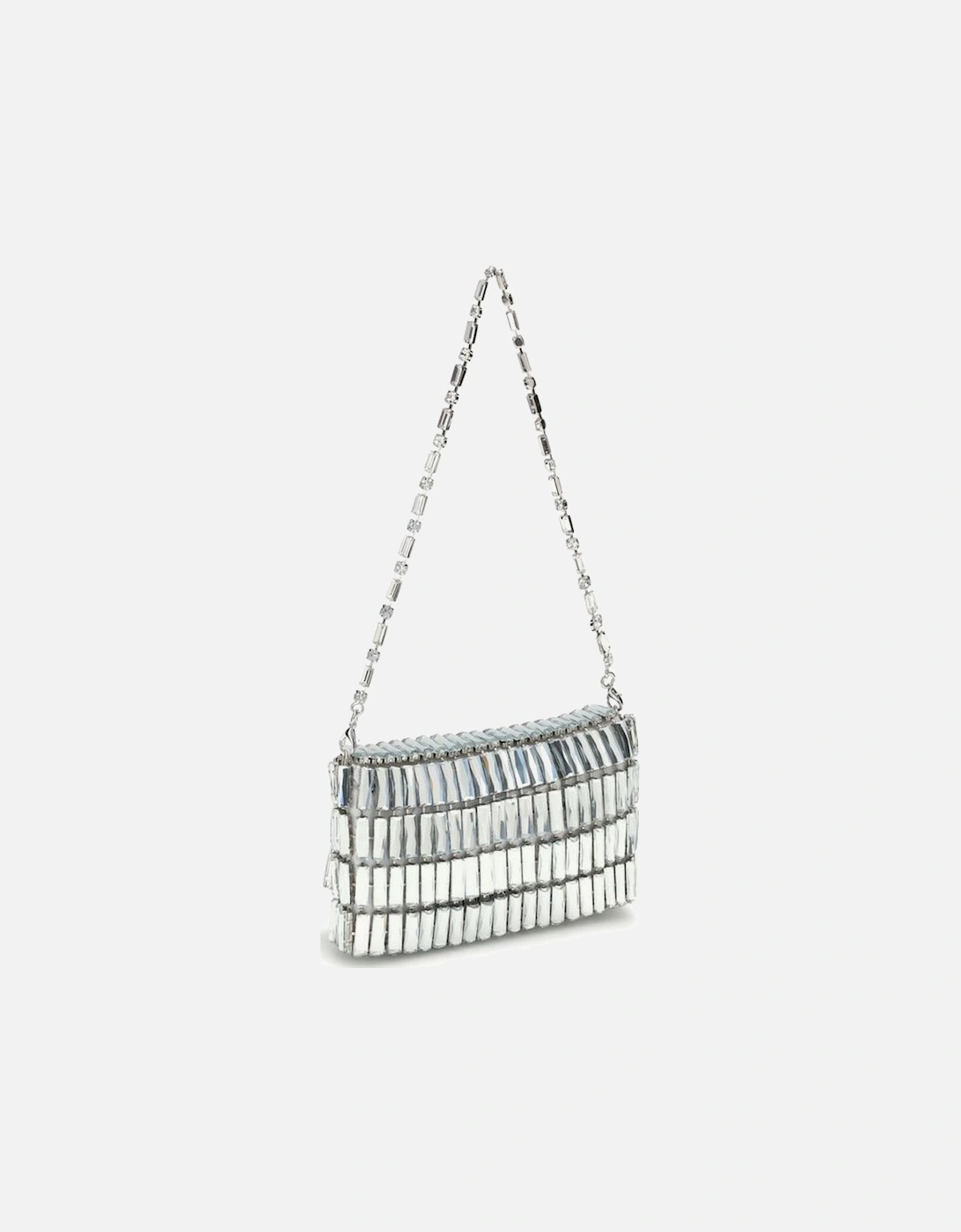 Leather Biker Jacket with Zipper Details Women - Silver Shoulder Bags